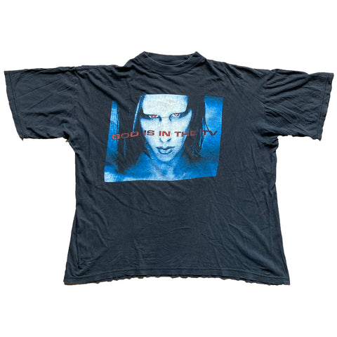 Vintage 1998 Marilyn Manson 'God Is In The TV' T-Shirt