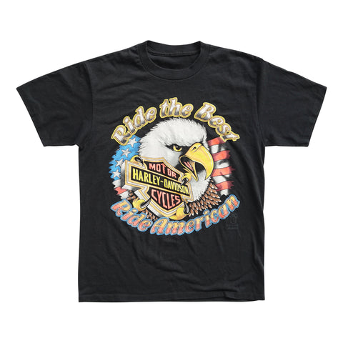 Vintage 90s Harley-Davidson 'Ride The Best, Ride American' T-Shirt