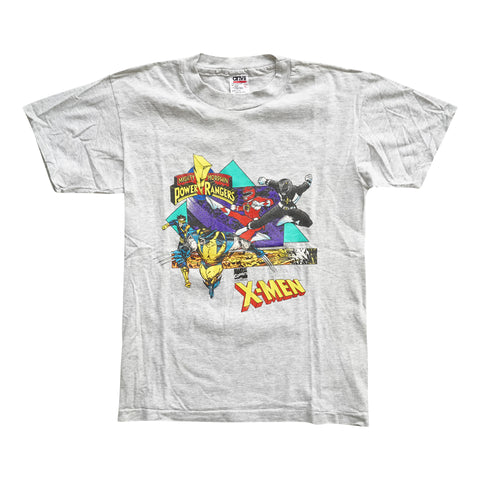 Vintage 1994 Marvel Power Rangers X-Men T-Shirt