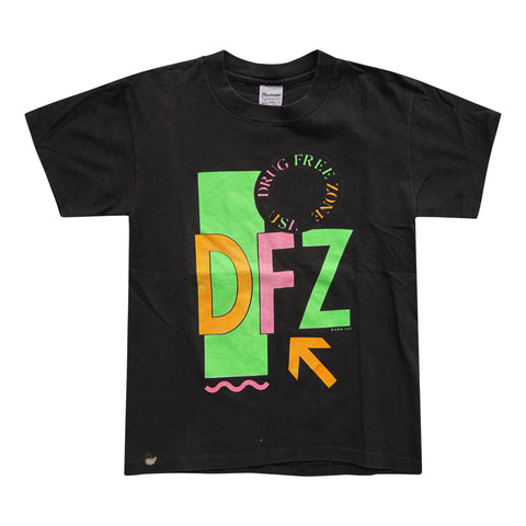 Vintage 1989 DFZ 'Drug Free Zone USA' T-Shirt