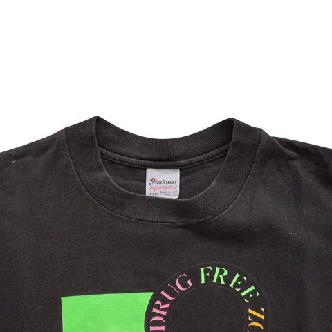Vintage 1989 DFZ 'Drug Free Zone USA' T-Shirt