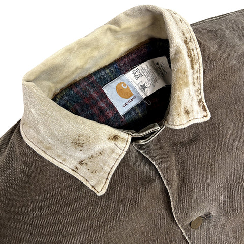 Vintage 1996 Carhartt Chore Lined Jacket Brown