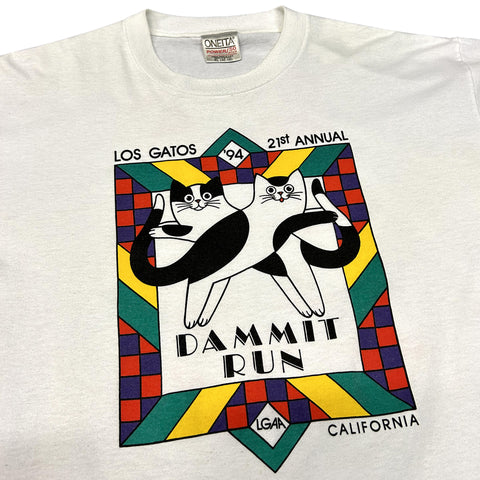 Vintage 1994 Los Gatos Dammit Run T-Shirt