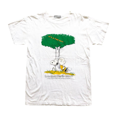Vintage 80s Snoopy & Charlie Brown 'It's A Fine Day!' T-Shirt
