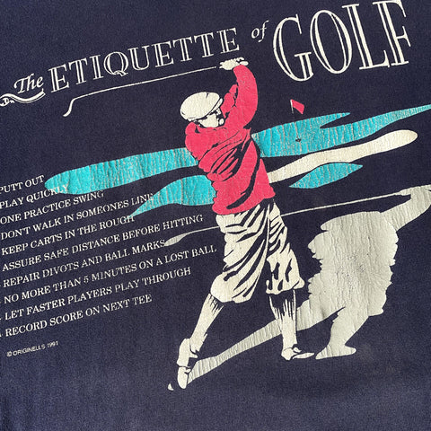 Vintage 1991 The Etiquette Of Golf T-Shirt