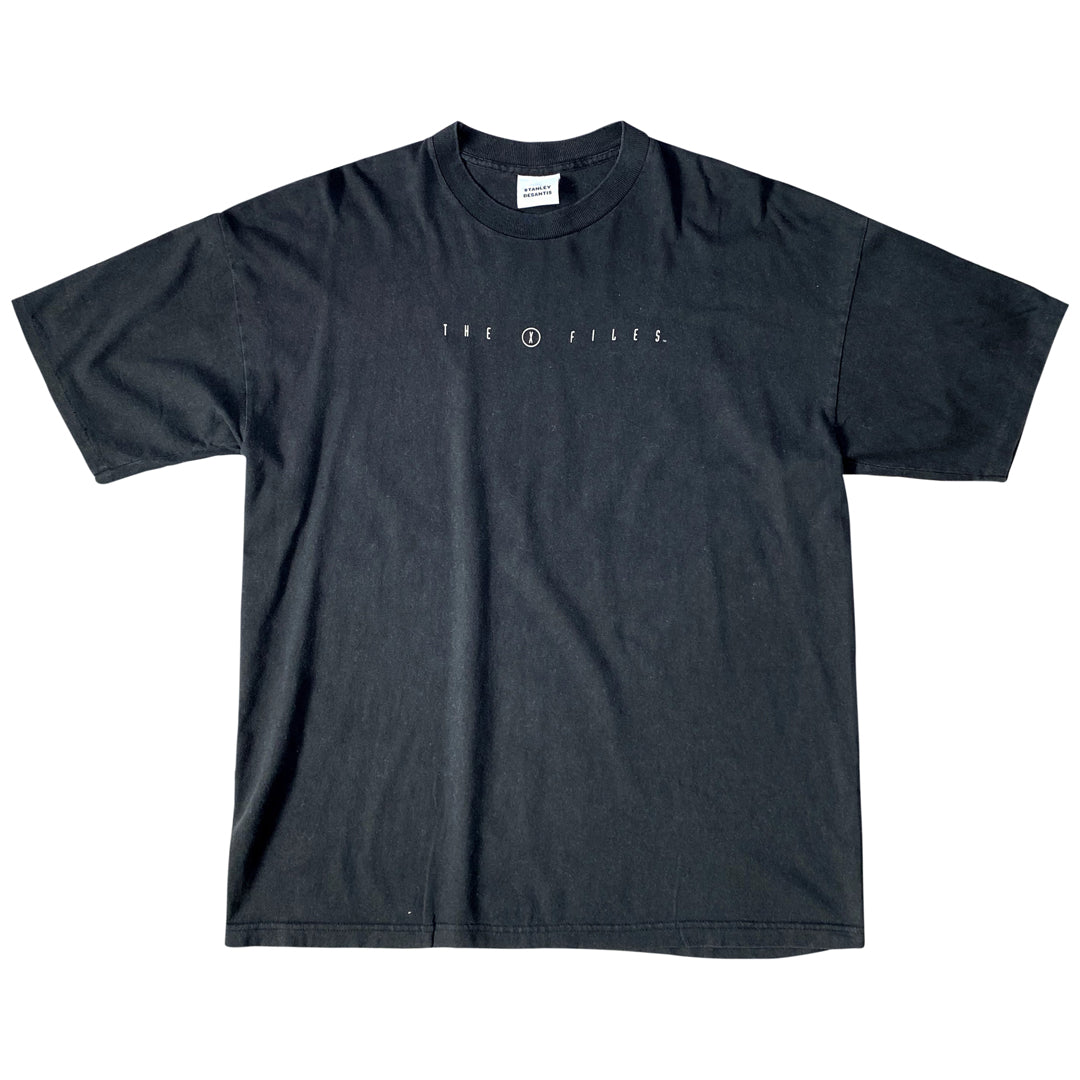 トップス 1995 THE X-FILES Tee Vintage 1995 The X Files Promo T Shirt Size XXL Black Made