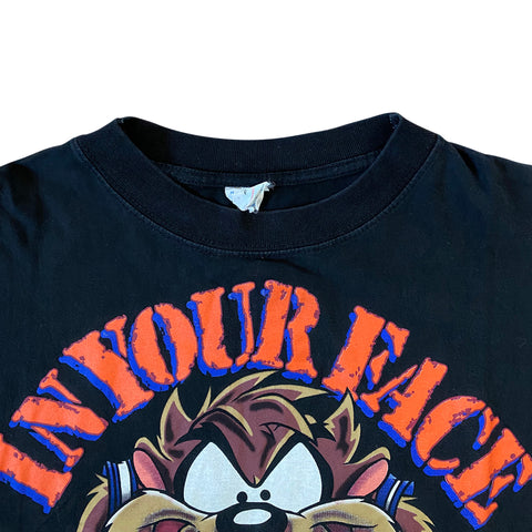 Vintage 1997 Space Jam Taz 'In Your Face' T-Shirt
