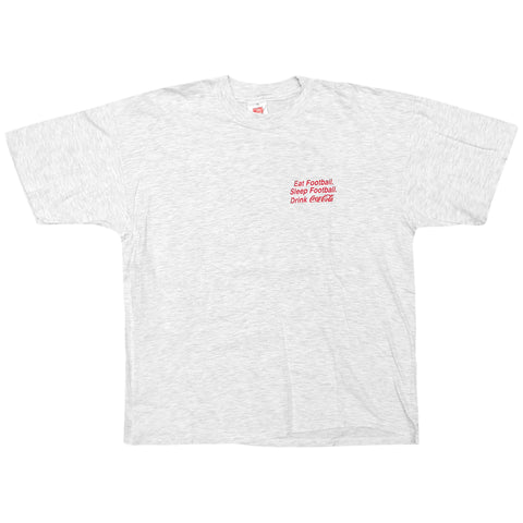 Vintage 1998 Eat Football, Sleep Football, Drink Coca-Cola T-Shirt