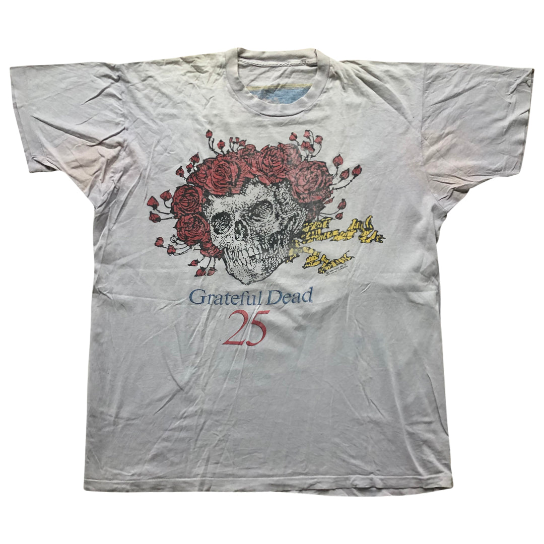 25 Years of Grateful Memories: Vintage White Grateful Dead T-Shirt