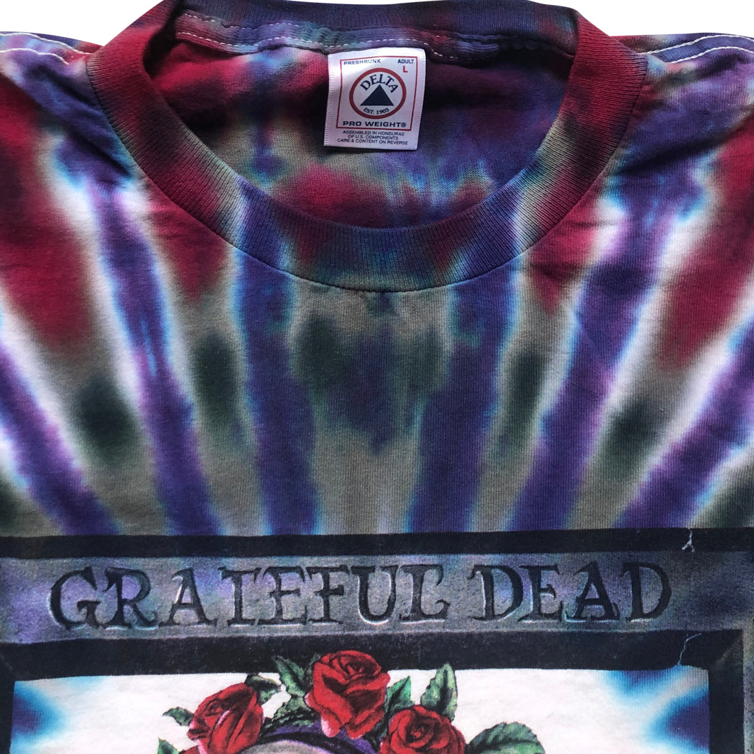 ☆ insane rare vintage Grateful Dead t shirt 90s tie - Depop