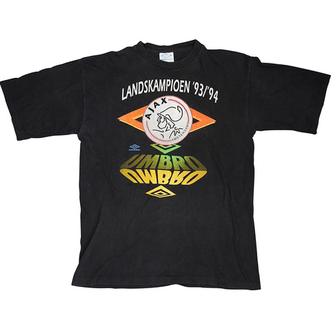Vintage 1994 Ajax 'Landskampioen '93/'94' T-Shirt
