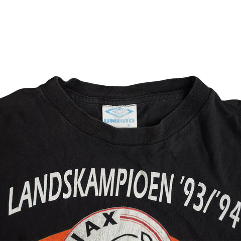 Vintage 1994 Ajax 'Landskampioen '93/'94' T-Shirt