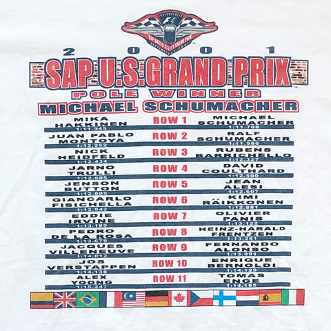 Vintage 2001 SAP U.S. Grand Prix T-shirt