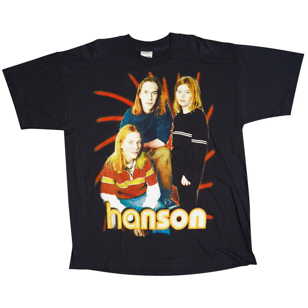 90s ヴィンテージ HANSON ハンソン Tシャツ バンド ロック 古着 90s USA製 Hanson フォト ポップ ロック バンド Tシャツ L