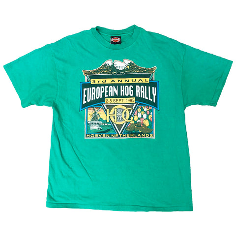 Vintage 1993 Harley Davidson European Hog Rally T-shirt