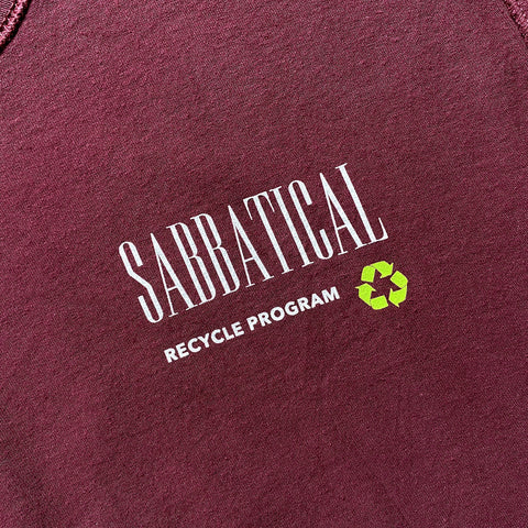 Sabbatical Recycle Program T-Shirt Burgundy