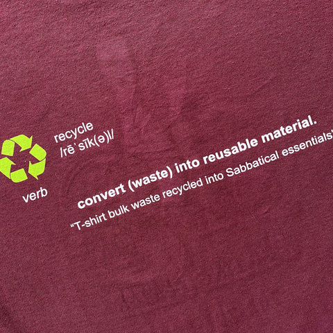 Sabbatical Recycle Program T-Shirt Burgundy