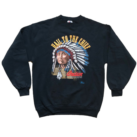Vintage 1991 Indian Motocycle  'Hail To The Chief' Sweater