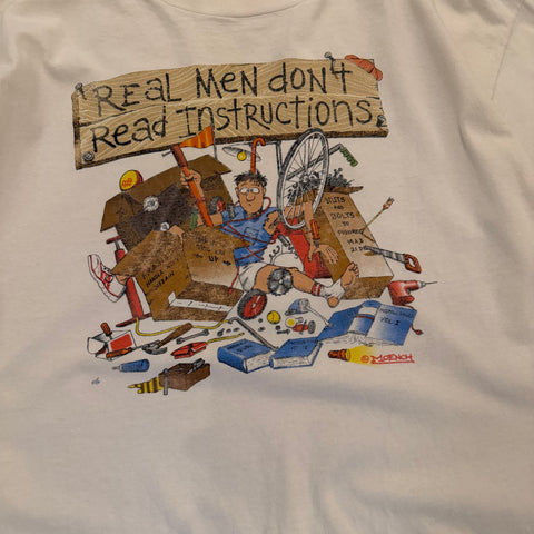 Vintage 90s Real Men Don't Read Instructions