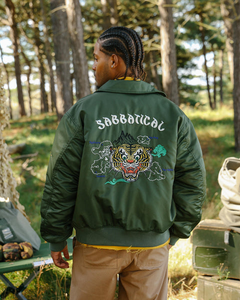 Sabbatical Fighters & Lovers Bomber Jacket Army Green