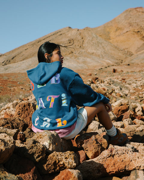 Sabbatical Ransom Letter Hoodie Navy