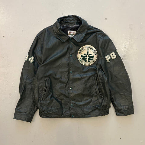 Vintage 1994 Trent University Leather Jacket