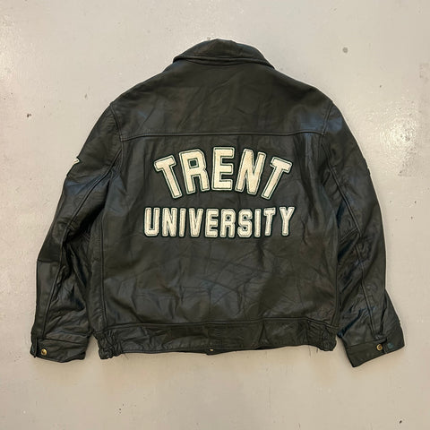 Vintage 1994 Trent University Leather Jacket