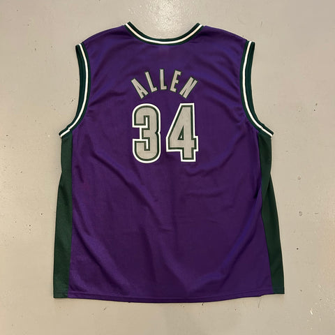 Vintage 90s Champion NBA Milwaukee Bucks Ray Allen 34 Jersey