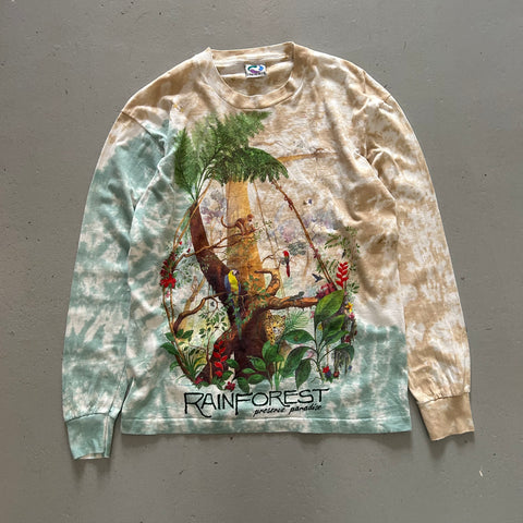 Vintage 1991 Rain Forest AOP LS