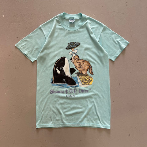 Vintage 1989 Sea World Shamu & O.P. Otter T-Shirt