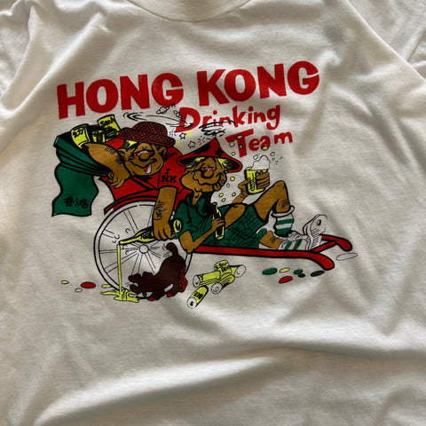Vintage 90s Hong Kong Drinking Team T-Shirt