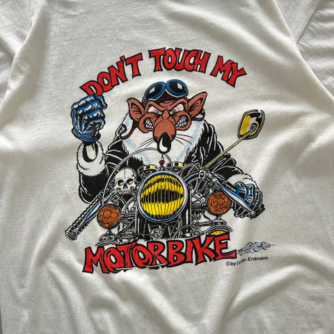 Vintage 90s Don't Touch My Motorbike T-Shirt