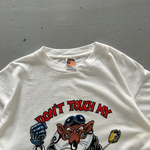 Vintage 90s Don't Touch My Motorbike T-Shirt