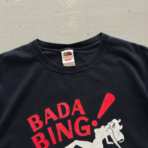 Vintage 2000s The Sopranos Bada Bing T-Shirt Black Red White