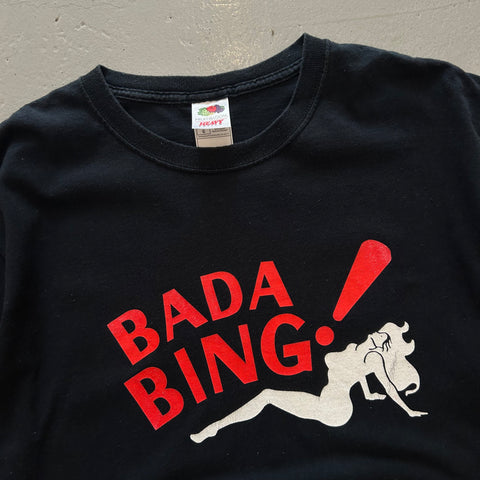 Vintage 2000s The Sopranos Bada Bing T-Shirt Black Red