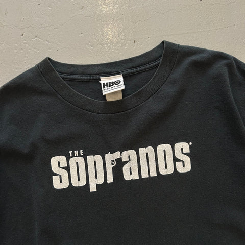 Vintage 2000s The Sopranos Logo T-Shirt Black White