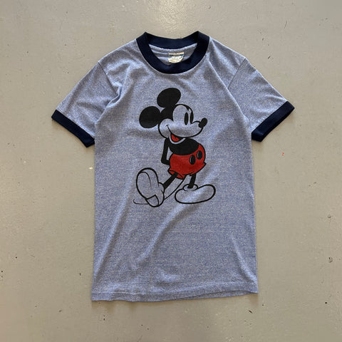 Vintage 80s Mickey Mouse Ringer T-Shirt