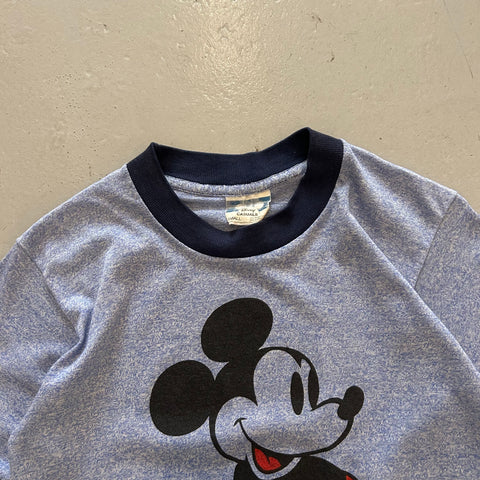Vintage 80s Mickey Mouse Ringer T-Shirt