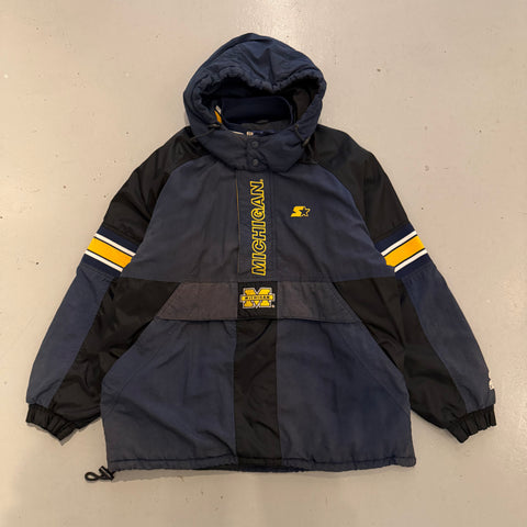 Vintage 90s Starter Michigan Wolverines Anorak Jacket