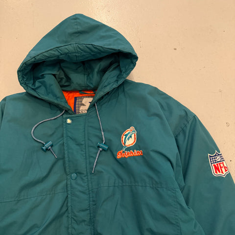 Vintage NFL Miami Dolphins Hooded Starter Jacket