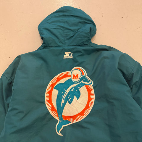 Vintage NFL Miami Dolphins Hooded Starter Jacket
