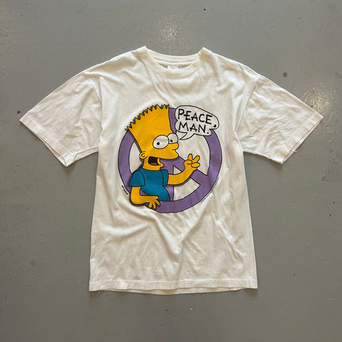 Vintage 1990 The Simpsons 'Peace, Man' T-Shirt