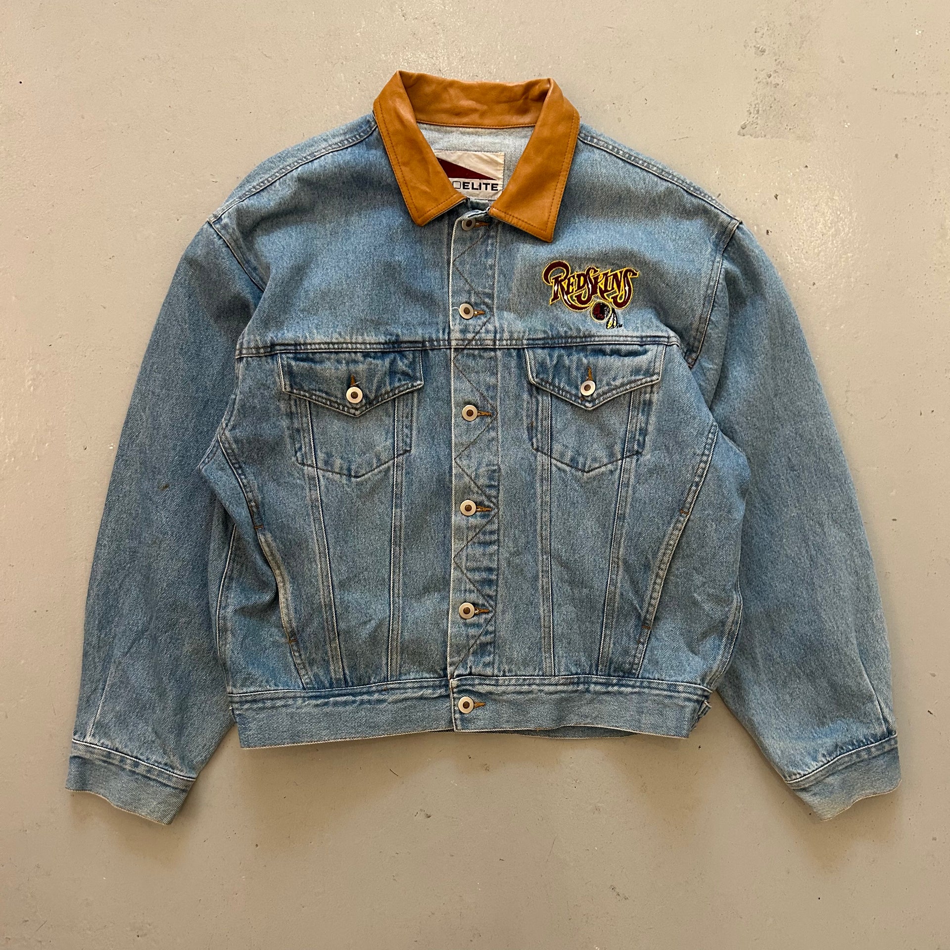 Vintage 90s Washington Red Skins Denim Jacket – Sabbatical Vintage