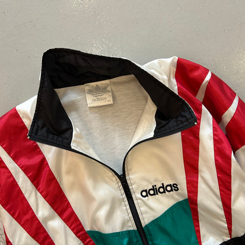 Vintage 90s Adidas Track Jacket Black Red Green