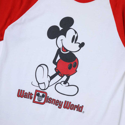 Vintage 80s Mickey Walt Disney World Raglan Shirt