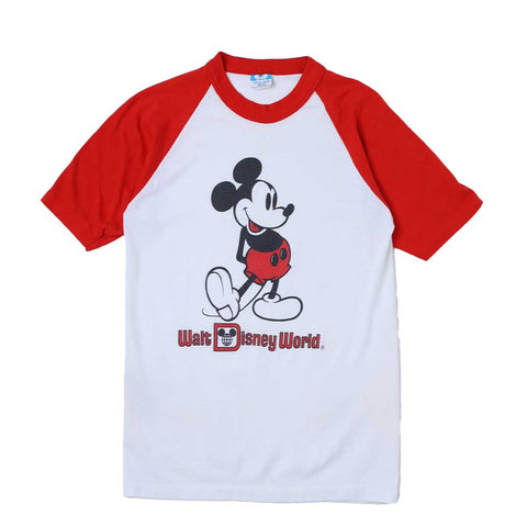 Vintage 80s Mickey Walt Disney World Raglan Shirt