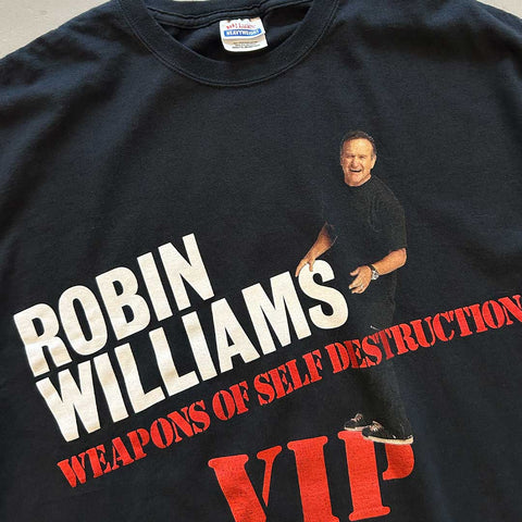 Vintage 2009 Robin Williams Weapons Of Self Destruction Vip Tour T-Shirt