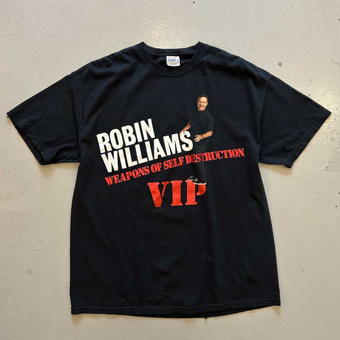 Vintage 2009 Robin Williams Weapons Of Self Destruction Vip Tour T-Shirt