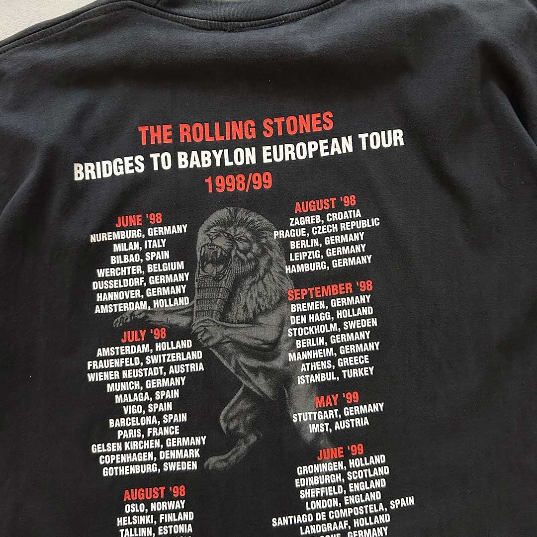 The Rolling Stones 1998年ツアーTシャツ VINTAGE ROLLING STONES SHIRT 98 99 BRIDGES TO BABYLON TOUR