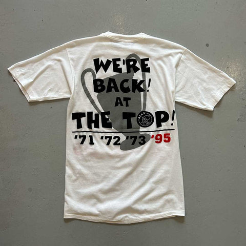 Vintage 1995 Ajax 'We Are The Champions Of Europe' T-Shirt